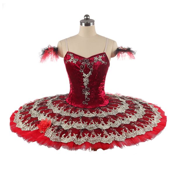 

women spanish ballet tutu costume red black professional ballet tutu girle ballerina classical tutu skirt don quixote costume handmade, Black;red