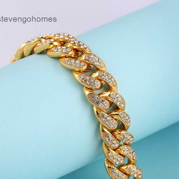 

factory2nxxboutique full diamond bracelet 18k gold fashion men's jewelry, Silver
