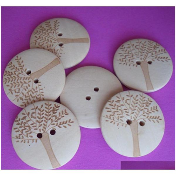

100-pack wooden buttons cufflinks clothing button laser tree circular button diy kids clothing decoration, qyllzz lipper