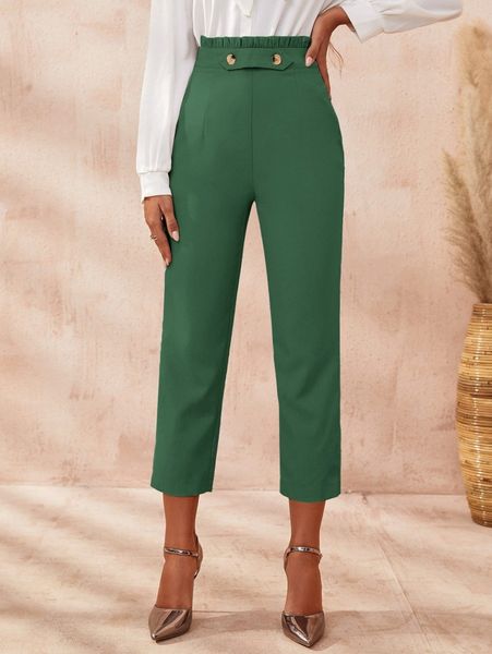 

high waisted straight leg pants b5ia#, Black;white