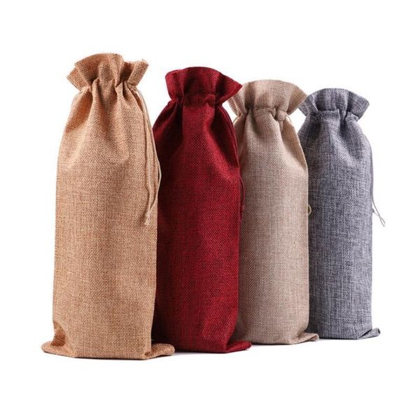 

red 16colors new chrismas gift christmas decorations bottle cover bags champagne wine bag xmas gifts 15*35cm owd1113 ui0k