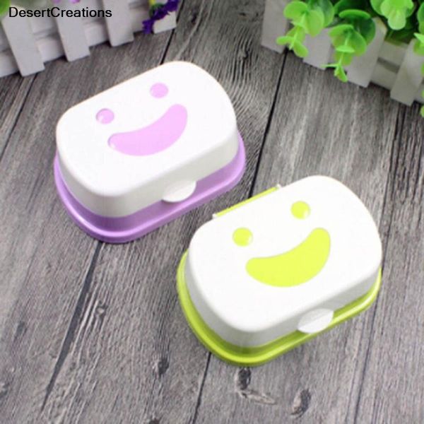 

bath accessory set 1pc arrival travel handmade soap box case dishes waterproof leakproof with lock cover color random