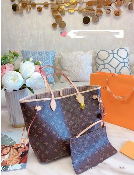 

2021 2 pcs set women purse handbag old cobbler with wallet upgraded version high-quality coated canvas single shoulder bag mother bags