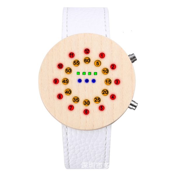 

wooden watch simple woodwatch leisure student trend led electronic watch, Silver