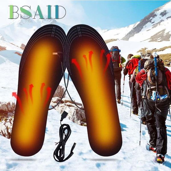 

bsaid women men usb heated insole for shoes woman warm foot pads winter insoles adjustable length electric heating shoe insoles1, Black