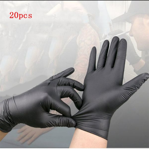 

20/100pcs black disposable permanent tattoo gloves tattoo accessories housework multifunction gloves
