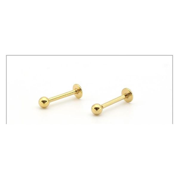 

modrsa 2pcs lot m stainless steel ball labret lip bar rings stud tragus helix cartilage piercing body jewelry f sqciow, Silver