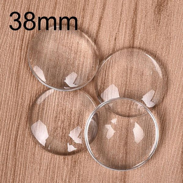 

5 шт лот 38мм круглый кабошоны transparent glass clear flat back for diy подвеска выводы изготовление ювелирных изделий ручной работы аксесс, Black