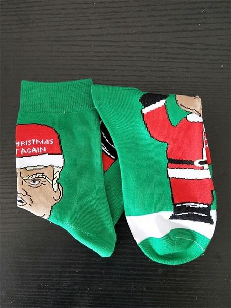 

2020 us donald trump christmas socks green fashion color usa presidential stocking sports sock 1 pairs 5 8ms e1 i9mz