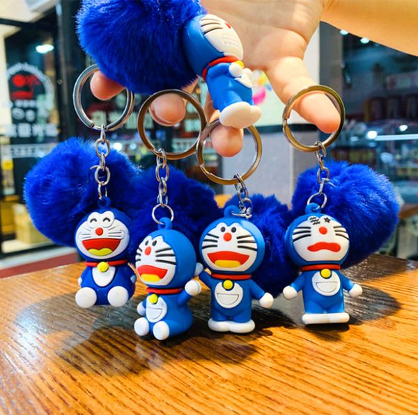 

creative machine cat ball car key цепь дорамон котенок плюшевые ключевые цепи производитель прямых продажи брелок, Silver