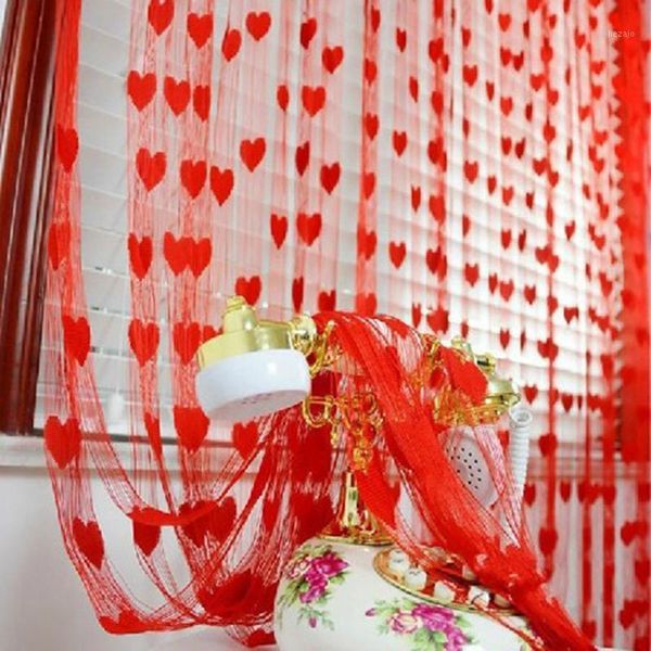

party decoration 1*2m heart shaped string curtains wedding room decoration1
