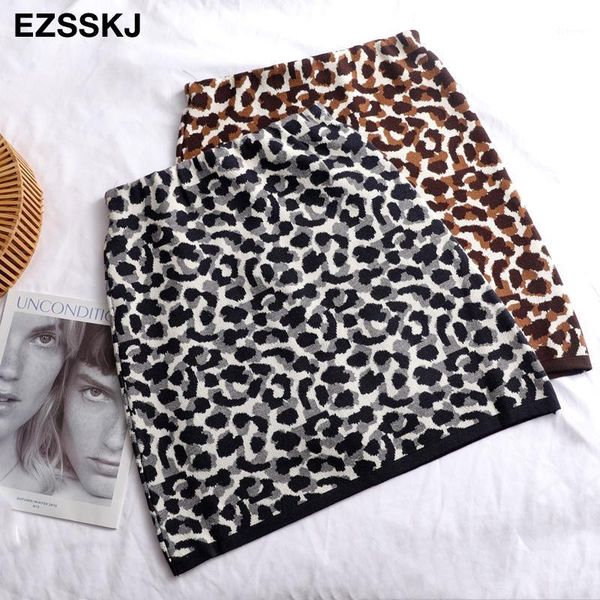 

leopard print skirt high waist 2020 autumn winter badycon skirt women female short a-line mini1, Black