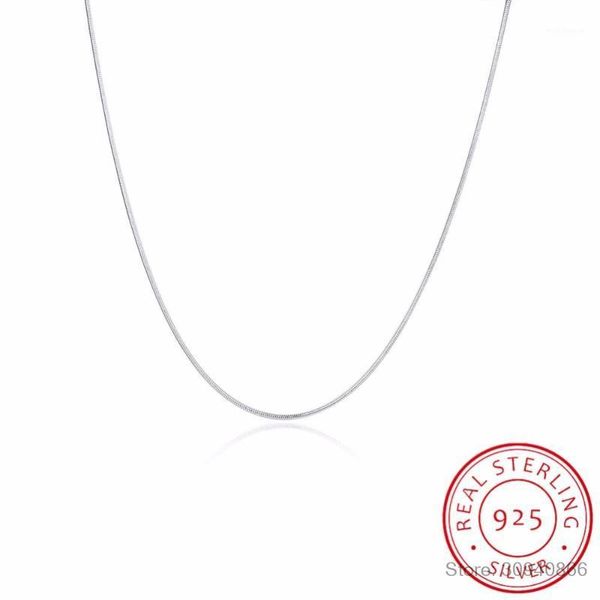 

925 sterling silver snake chain necklace use for pendants charms women colar s-n34 (diameter 1mm)1