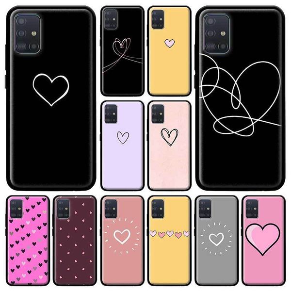 

couples love heart case for samsung galaxy a51 a71 m51 m40 a31 a41 a91 a21s m30s m31 soft bolso mobile coque capa
