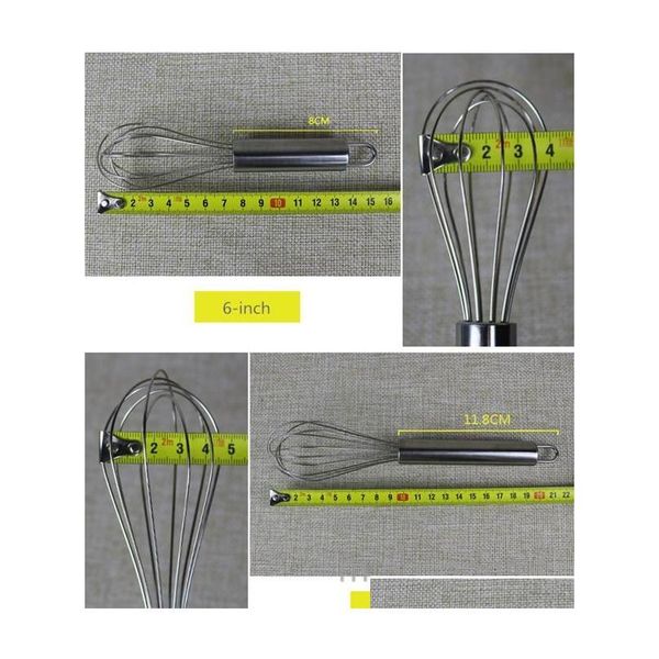 

stainless steel balloon wire whisk for blending, whisking, beating, stirring, 4 sizes 6-inch/8-inch/10-inch jlliuw network2010