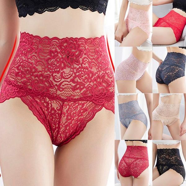 

ladies transparent underwear breathable woman panties high waist cotton trunks lingerie fashion lace cute briefs1, Black;pink