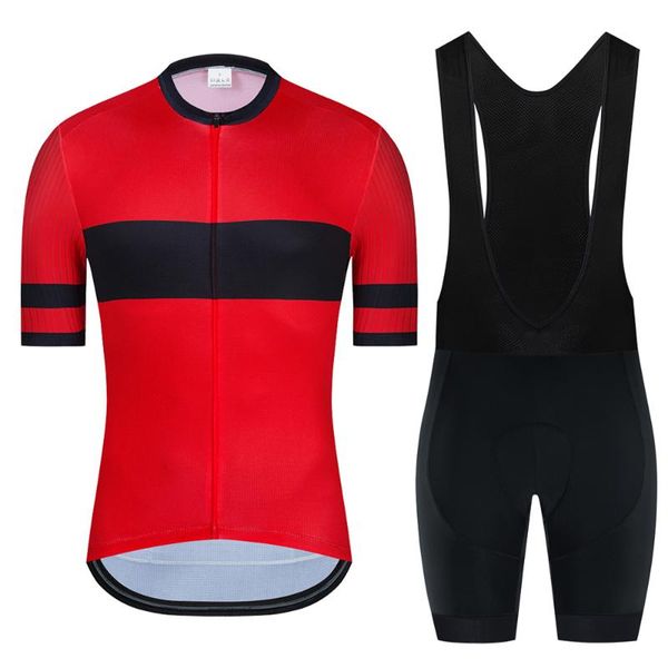 

racing sets roobichi 2021 pro aero cycling jersey men short sleeve and bib shorts kits 4d gel pad cut race fit bike clothing, Black;blue