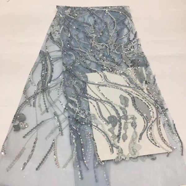 

ribbon african lace fabric 2021 french tulle and sequin nigeria xx373111, Pink;blue