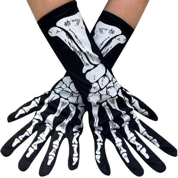 

five fingers gloves halloween spoof personality ghost claw skull cosplay masquerade props terror stage performance nightclub long, Blue;gray