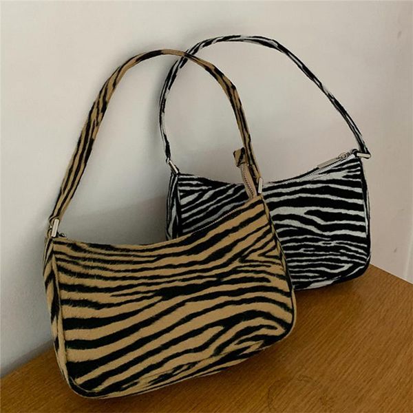 

2020 fashion zebra pattern shoulder women bag hand personality wild fashion designer purses and handbags