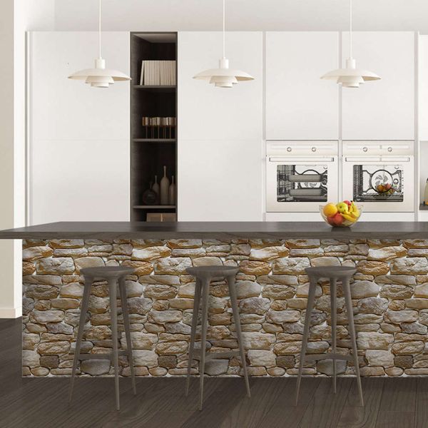 

amj selling pattern brick rtaurant bar waterproof pvc self adhive wallpaper