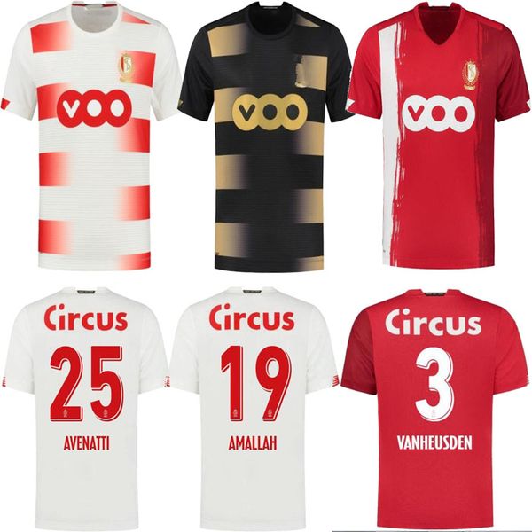 

new 2020 2021 standard liege soccer jerseys standard liege home away 20 21 avenatti vanheusden cimirot emond football shirt s-2xl, Black;yellow