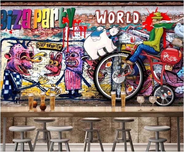 

custom mural p wallpaper 3d colorful rock graffiti bar ktv bedroom home decor 3d wall mural wallpapers in the living room