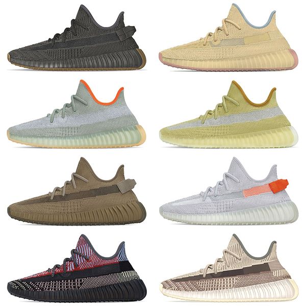 

kanye mens womens outdoor shoes cinder zyon linen yecheil yeezreel yeshaya white black static reflective men sports sneakers size 36-47