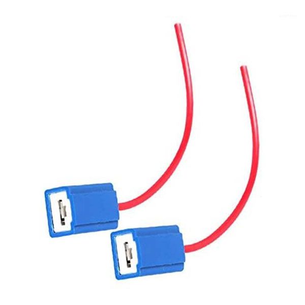 

2pcs h1/h3 female lamp ceramic plug headlight harness wiring wire socket1