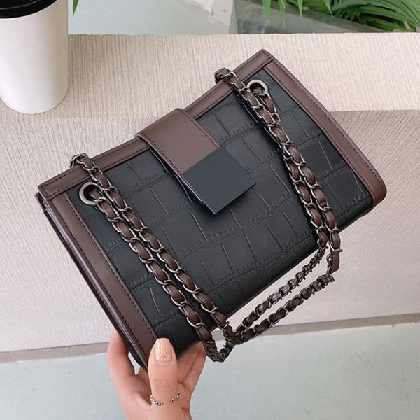 

shoulder bags stone pattern for women 2021 luxury handbags pu leather winter fashion female crossbody bag