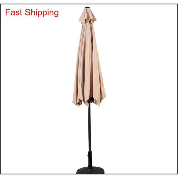 

10ft patio umbrella 6 ribs market steel tilt w/ cr qylfwp bdesports