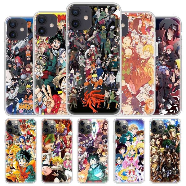 

popular animated naruto one piece poster box def 12 mini 11 pro 7 xr xs x max 8 6s 6 with se 2020 5s matte translucent layer