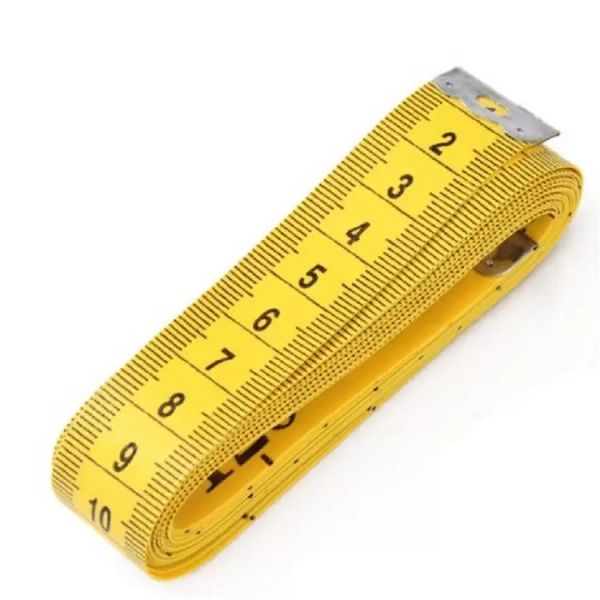 3m fita mole medidas para costura alfaiate régua de costura costura alfaiate tecido plano macio fitas de medição amarelo