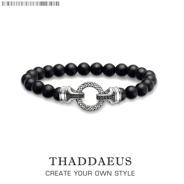 

black onyx & silver clasps bracelets, beads heart super deals gift in silver,thomas style rebel jewelry,gift for men & women 1028