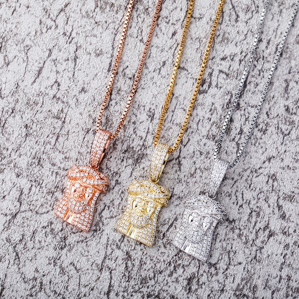 

мода christian hip hop 925 silver иисус христос глава лицо ожерелье религиозное классические ювелирные изделия для мужчин