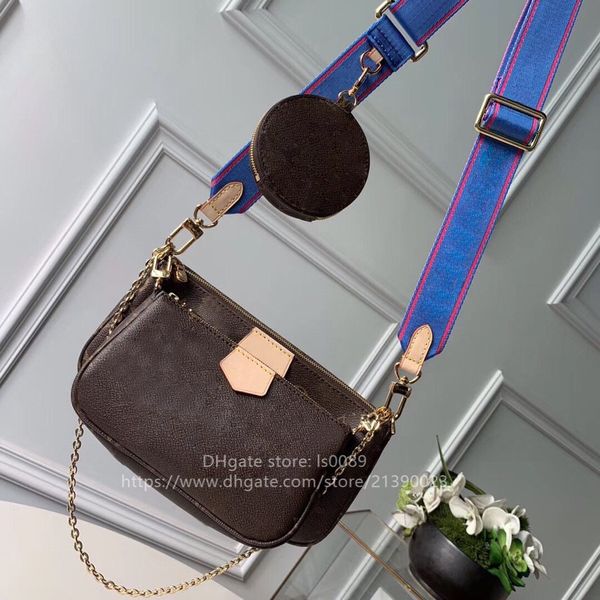 

fashion selling classic three-piece set genuine leather shoulder bag messenger bag 24cm ing