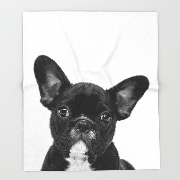 

dog cartoon design blankets black and white french bulldog throw blanket home primitive decor throw blanket sofa ing
