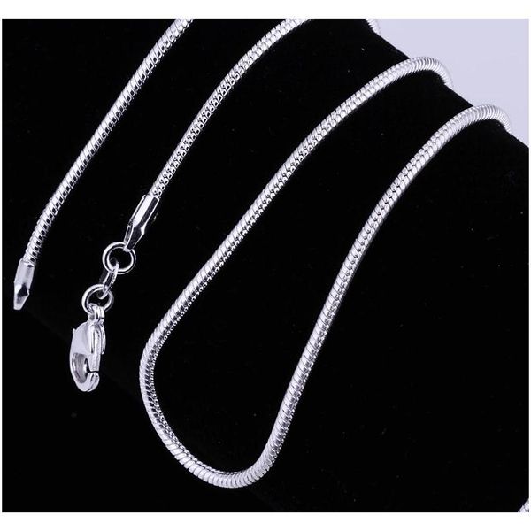 

fashion jewelry silver chain 925 necklace snake chain for women 2mm 16 18 20 22 24 inch czy9x