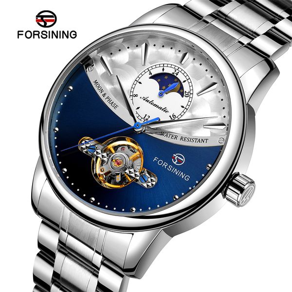 

forsining men's/mens watches brand luxury automatic/mechanical/luxury watch sport wristwatch men reloj hombre tourbillon, Slivery;brown