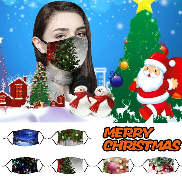 

face washable mask merry proof christmas protect mouth cover outdoor close snowman santa claus mascarilla shield masque