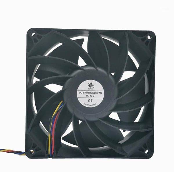 

12v cooler 7500rpm high-speed 140mm powerful cooling fan copper shaft tow ball bearing 14038 14cm fan cooling 140*140*38mm1