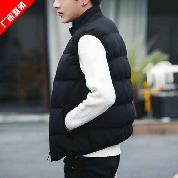 

cotton vest for men in autumn and winter, Black;white