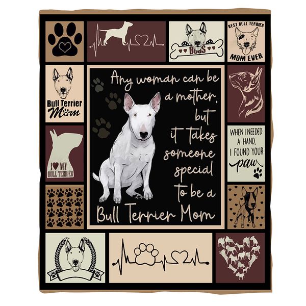 

бультерьер забавного 3d печатного флис одеяла для кровати туризма пикника толстых quilt модного покрывала sherpa throw одеяла