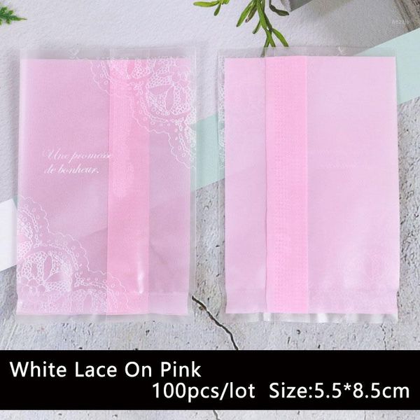 

gift wrap 100pcs/lot cookies bag candy handmade baking pack pink bottom lace gear homemade biscuit wedding party supplies bags1