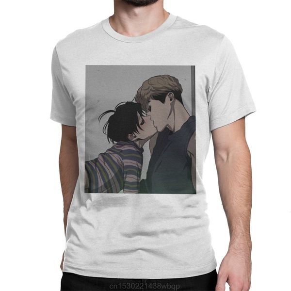 

men killing stalking sangwoo yoonbum bum korean yaoi manga clothes fashion crew neck plus size sport hooded sweatshirt hoodie men t shirt