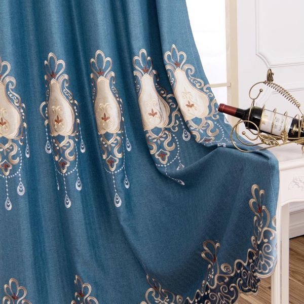 

curtain & drapes luxury european shading curtains embroidered eyelets cloth for bedroom and living room