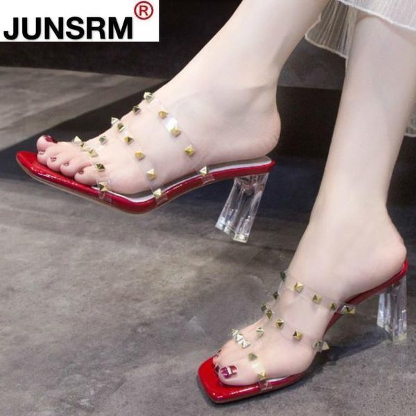 

summer casual fashion woman shoes rhinestone 2021 new woman high heels comfortable square heel outer wear heel shoes, Black