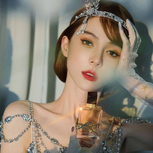 

and headdress bride's grand luxury; north china european court fairy light luxury head crown net red goddess, Silver