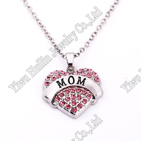 

pendant necklaces 1*1 inch 5pcs a lot heart love mom & pendants for women jewelry, Silver