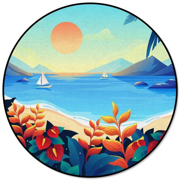 

carpets summer seaside mountain peaks carpet kids room area rugs modern anti-slip floor mat for bedroom living home decor